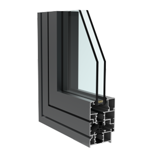 Puerta Lauda R-65 hinged door system