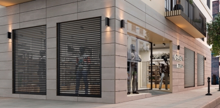 Puerta enrollable autocierre PS-65, sistema de Garaje con apertura enrollable