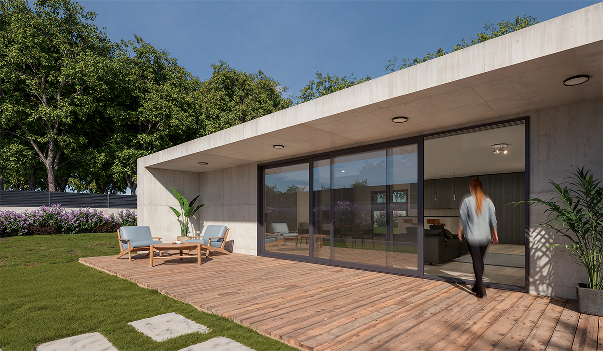 Dolmia, sistema de Aluminio con apertura elevable